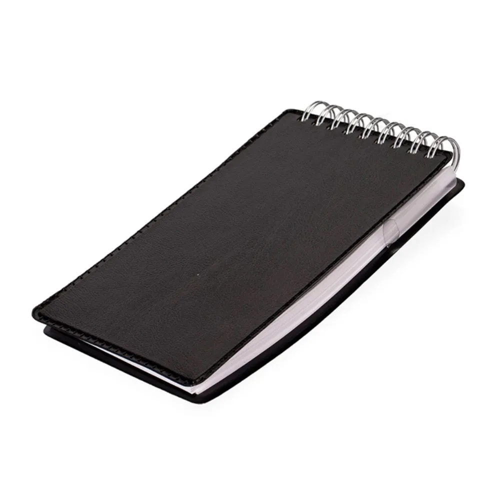 Bloco de Anotações de Couro Sintético 9 x 14,6 cm