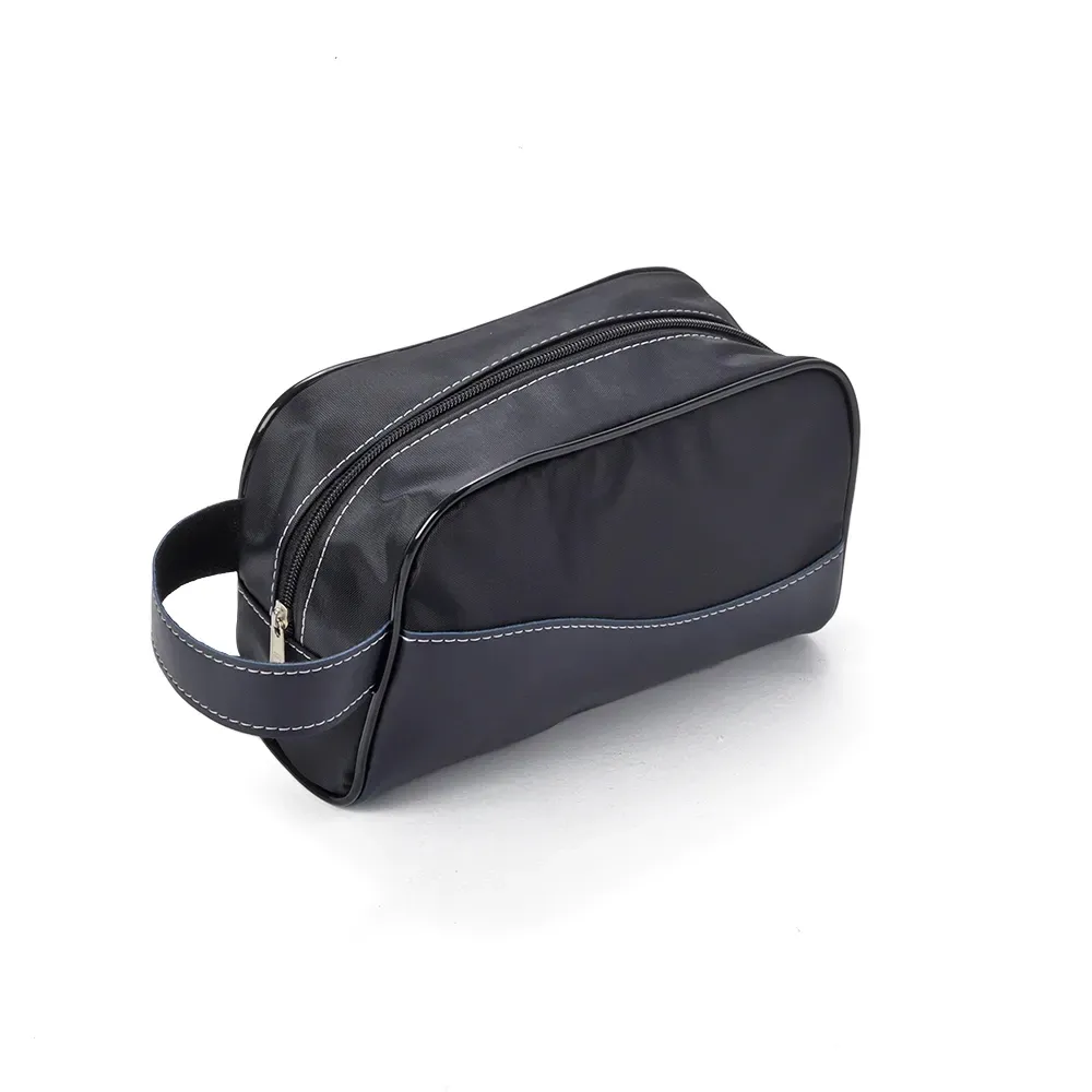 Nécessaire de Couro Sintético e Nylon