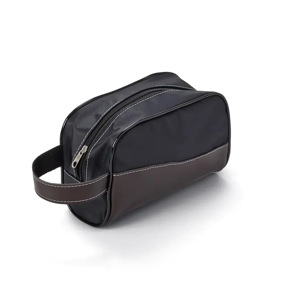 Nécessaire de Couro Sintético e Nylon
