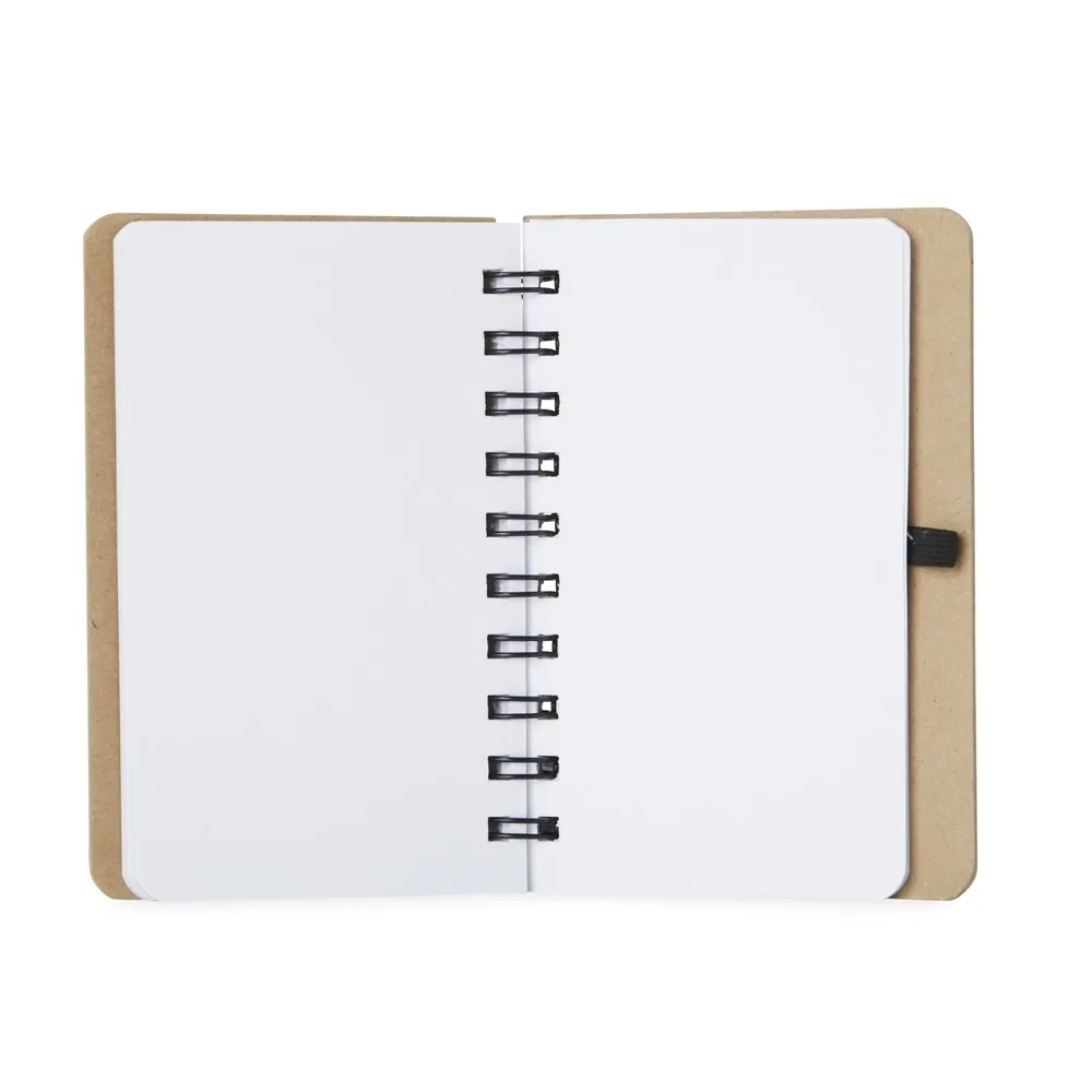 Caderno Kraft com Porta Caneta