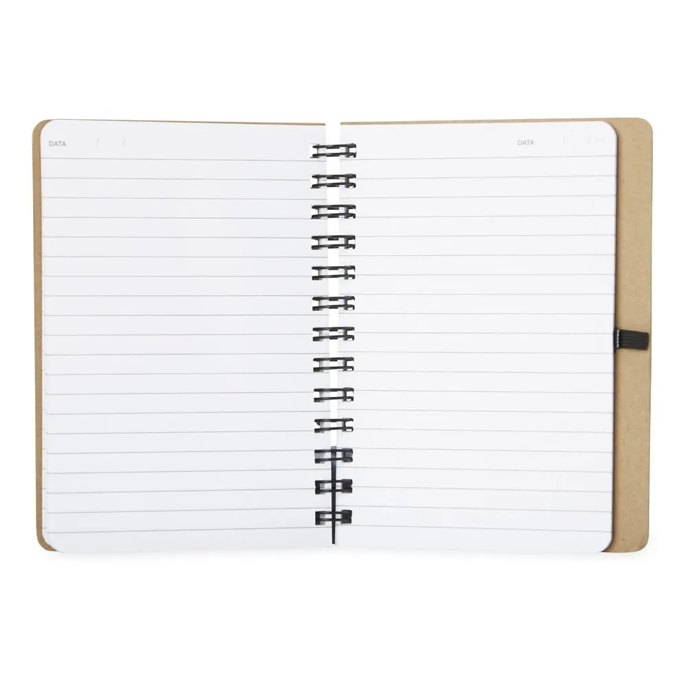 Caderno Kraft com Porta Caneta