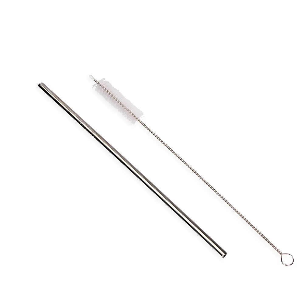 Kit Canudo Inox com Escova de Limpeza-15274