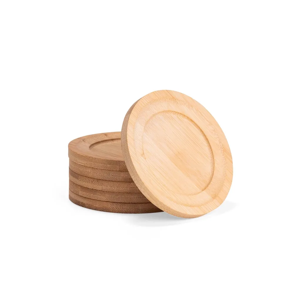 Kit Porta-Copos Bambu 6 Peças-15289
