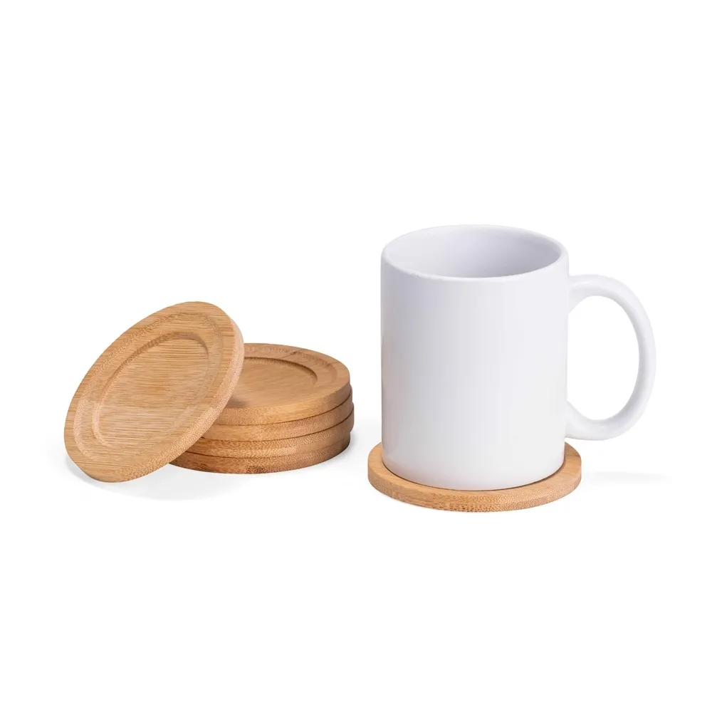 Kit Porta-Copos Bambu 6 Peças