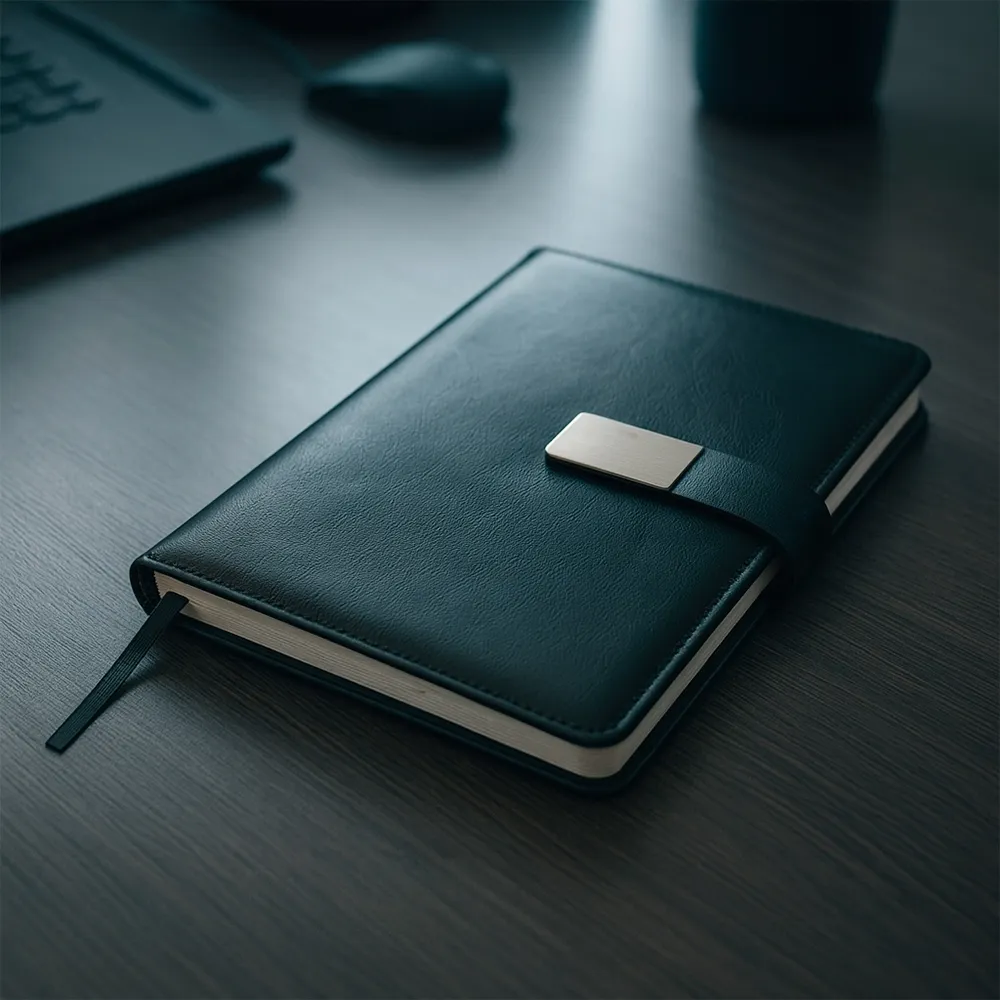 Caderneta Couro Sintético