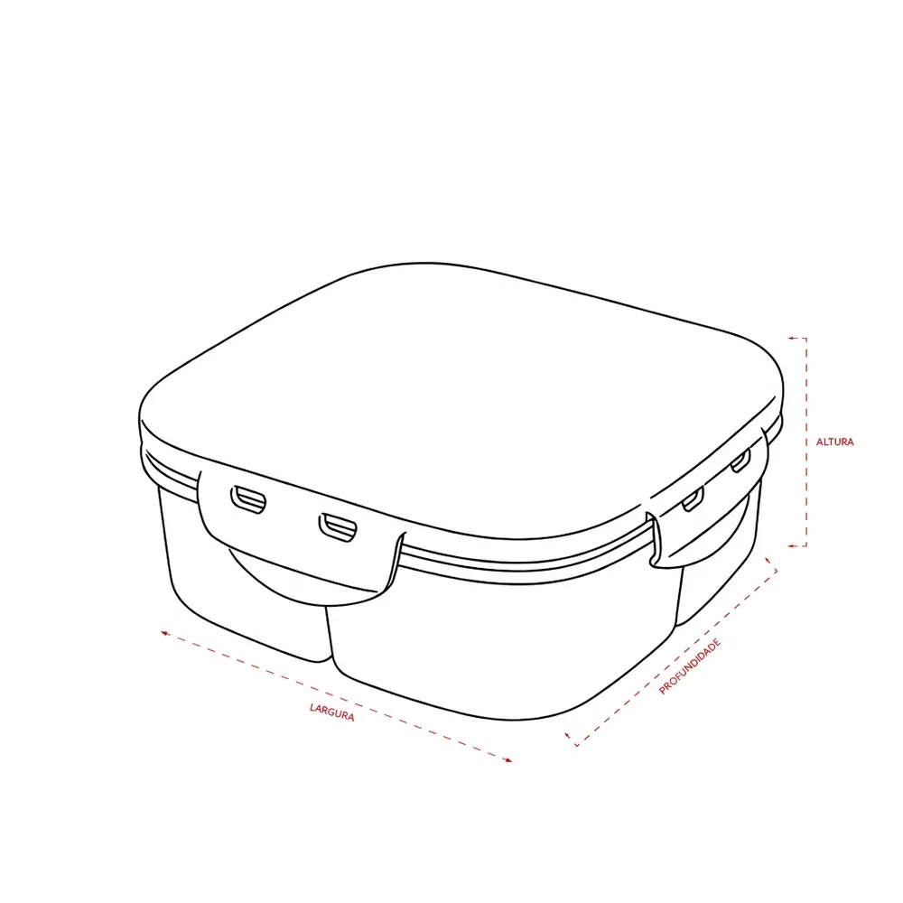 Marmita Plástica com Divisória 1,05L 