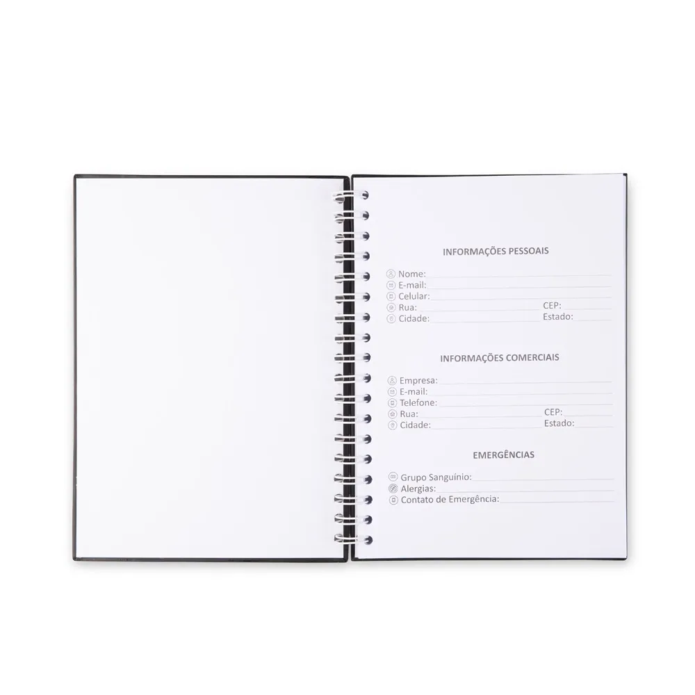 Caderno Capa Fosca Com Pauta