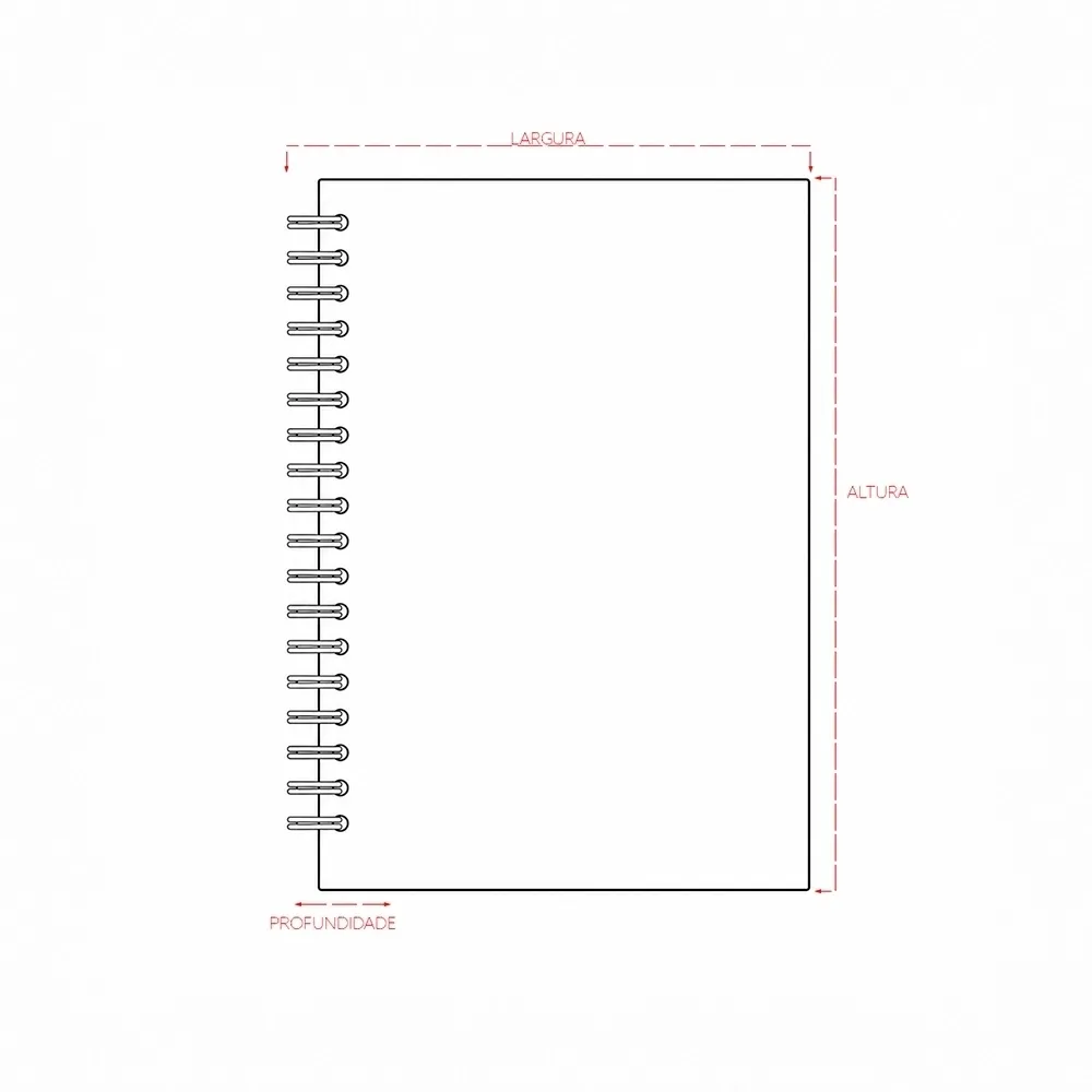 Caderno Capa Fosca Com Pauta