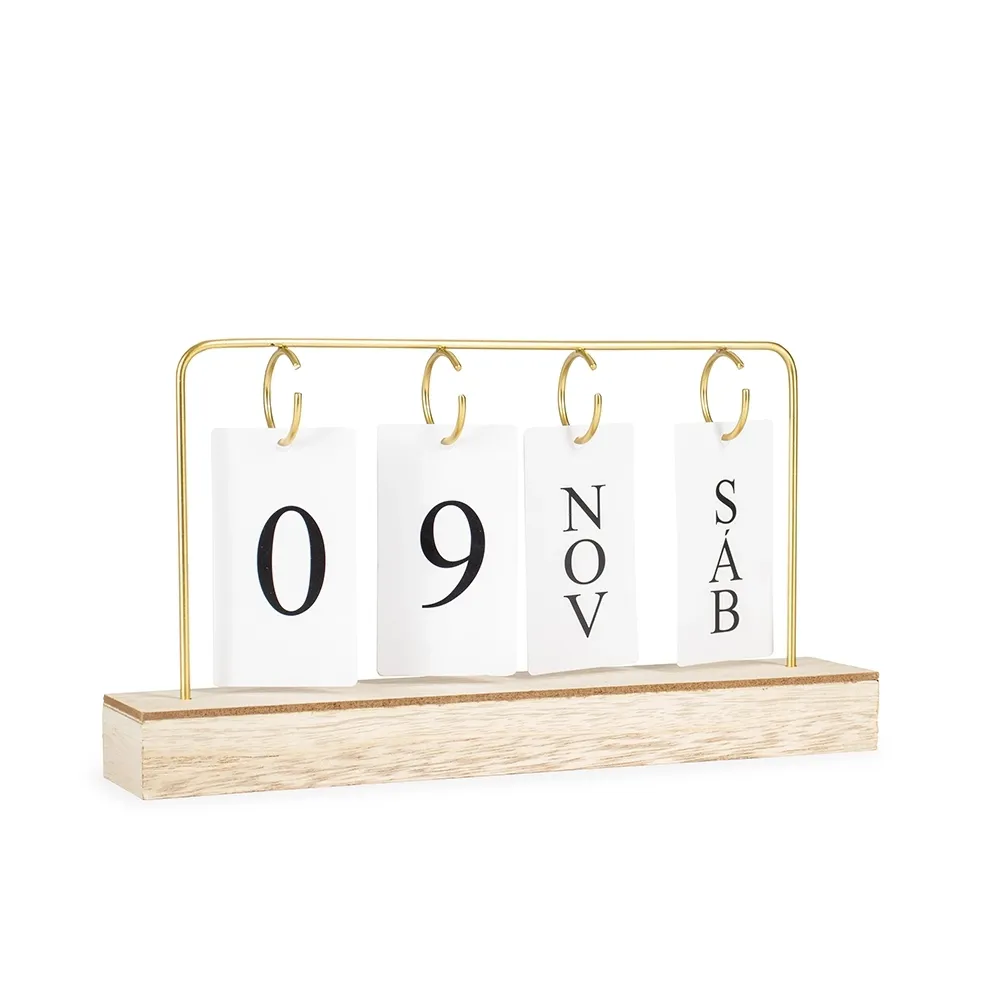 Calendário Permanente MDF com Alça de Ferro