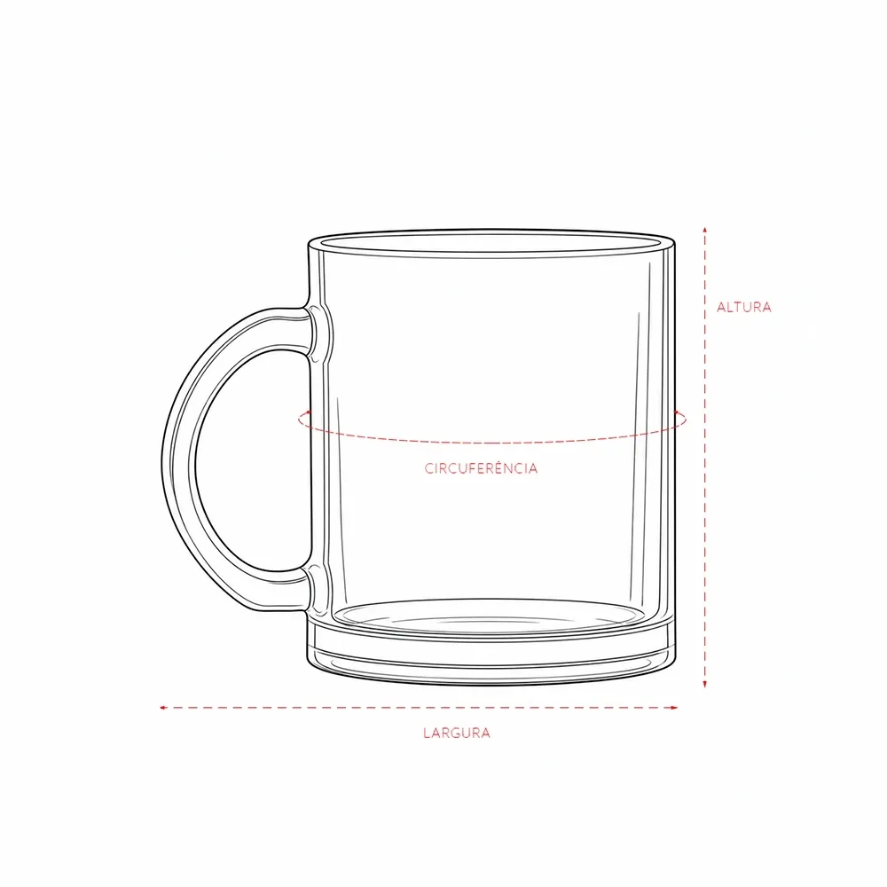 Caneca Vidro 350ml