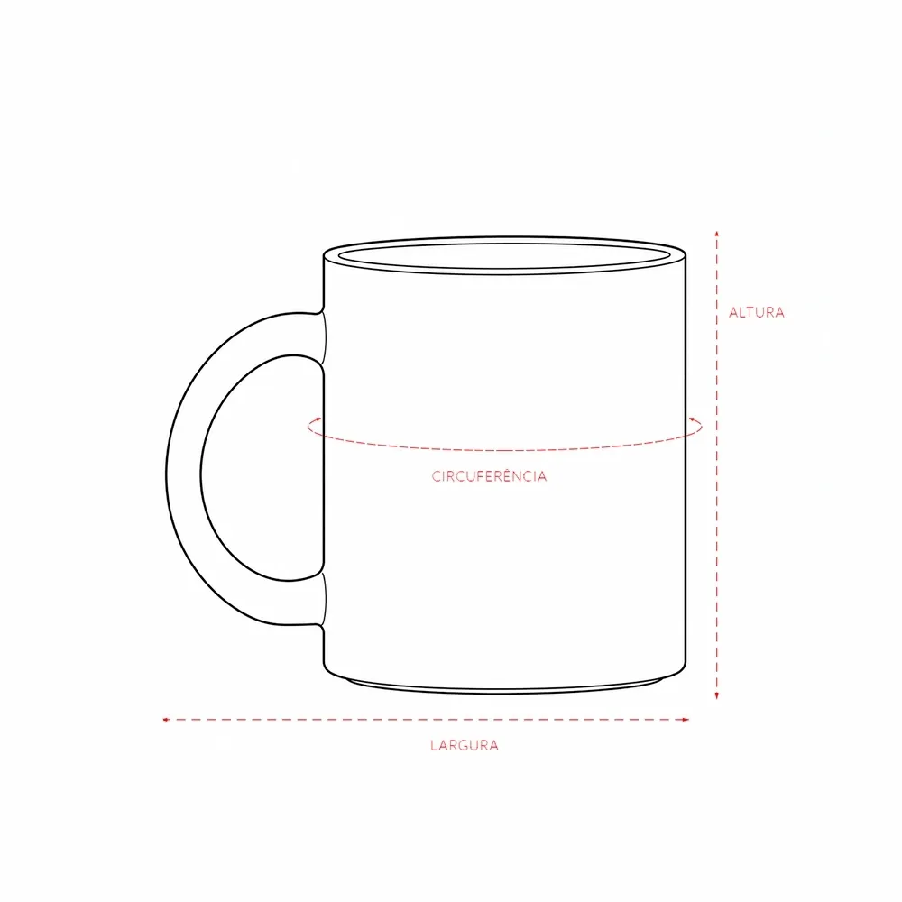 Caneca Vidro 350ml