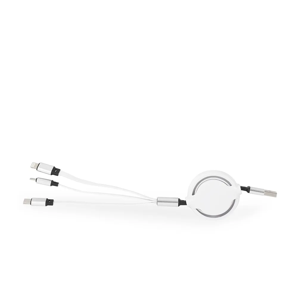 Cabo USB Retrátil 3 em 1