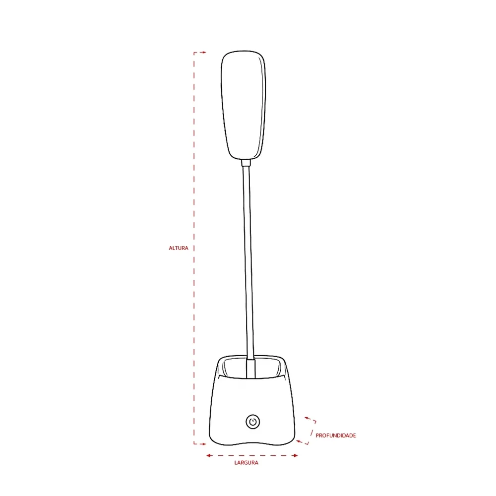 Luminária de Mesa Recarregável