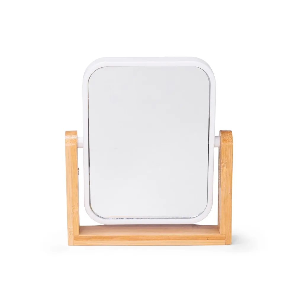 Espelho de Mesa Retangular Bambu.
