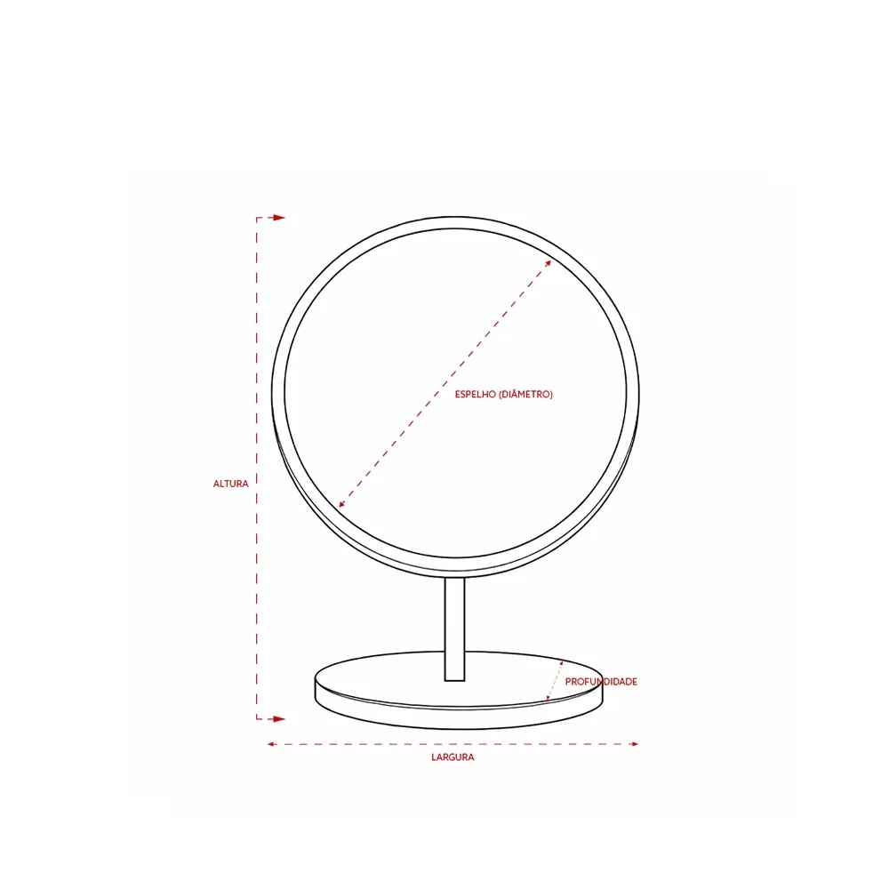 Espelho de Mesa MDF