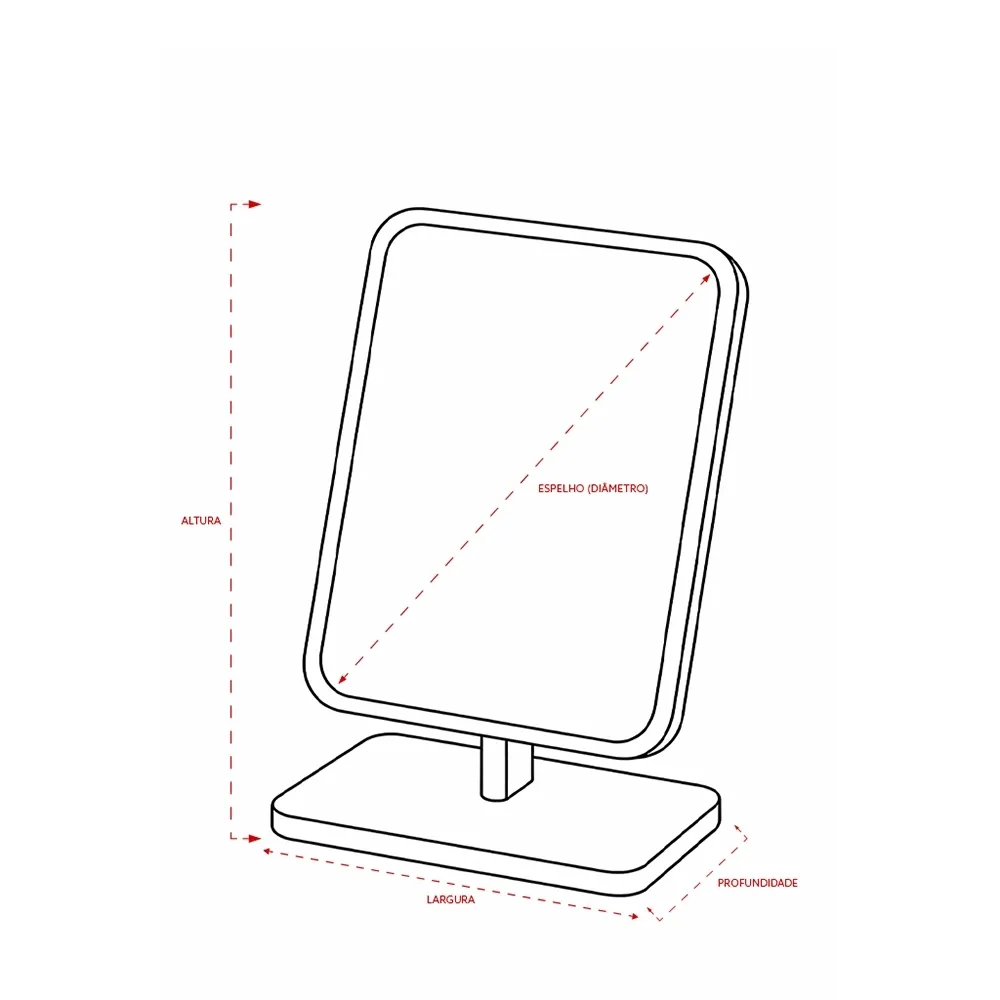 Espelho de Mesa MDF