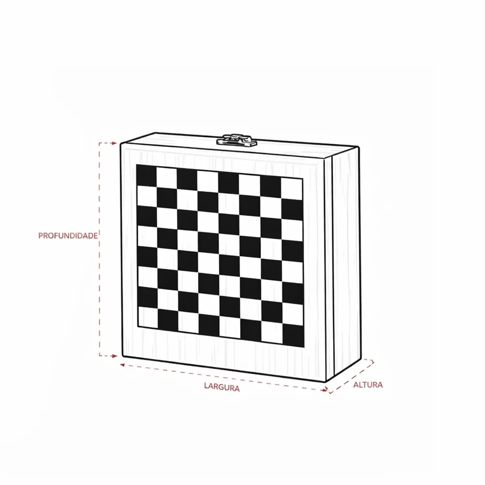 Kit Vinho Xadrez 4 Peças