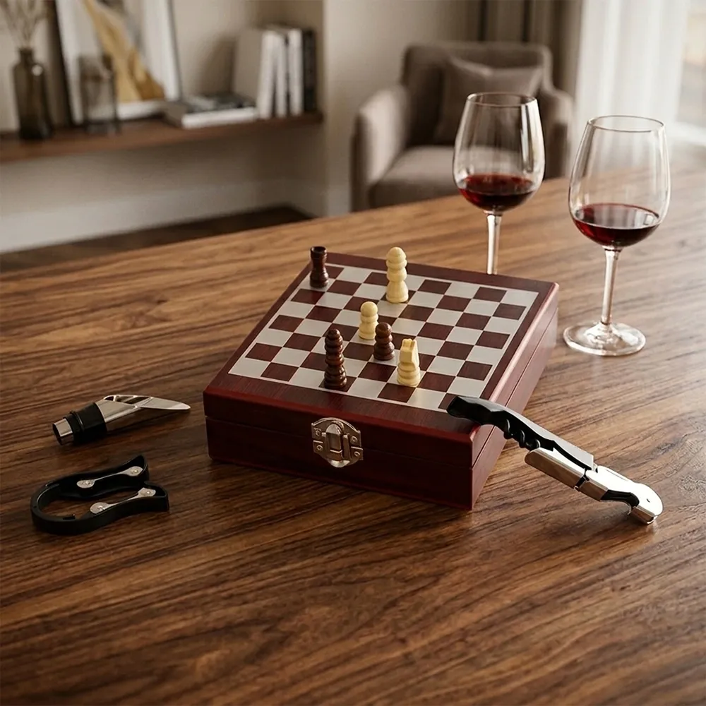 Kit Vinho Xadrez 4 Peças