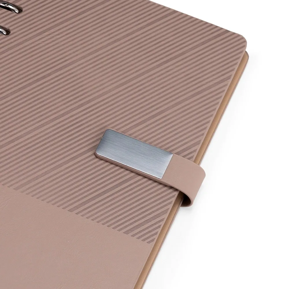 Caderno Fichário Couro Sintético