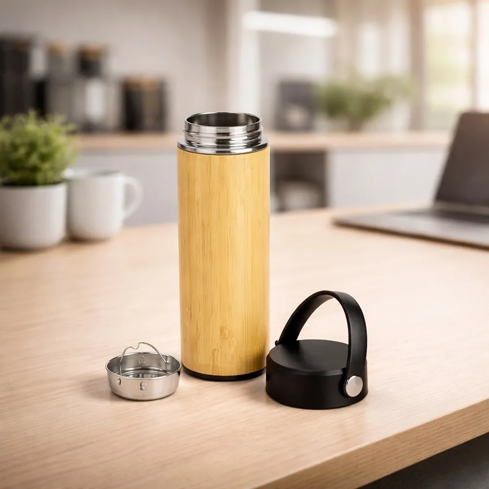 Garrafa Térmica Bambu 400ml