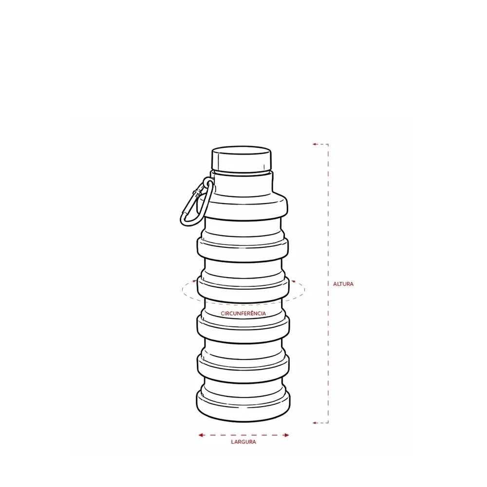 Garrafa Retrátil Silicone 500ml