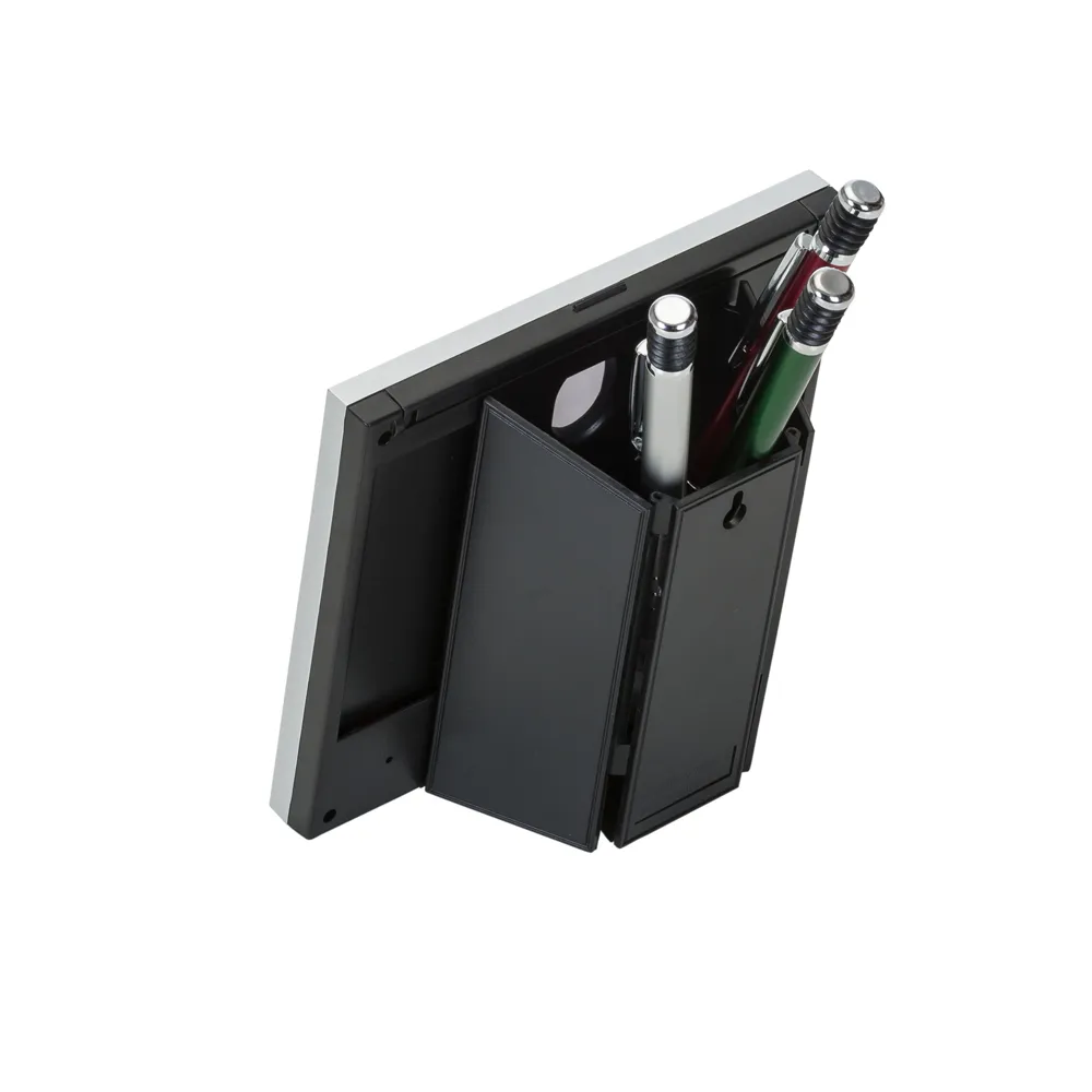 #Porta Retrato com Relógio e Porta Caneta