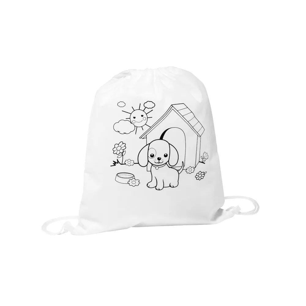 BALOO. Sacola tipo mochila para colorir em non-woven (80 g/m²)