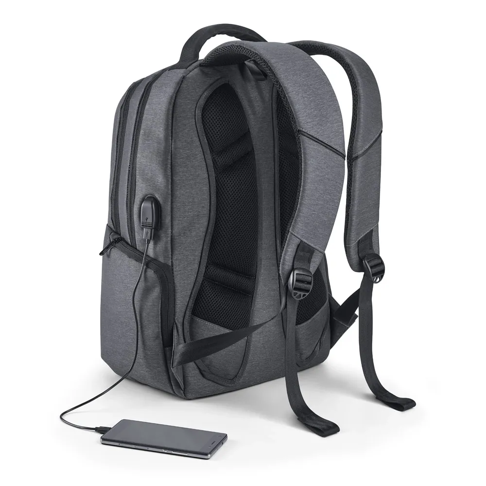 SPACIO. Mochila para notebook (17'') em Nylon 2Tone impermeável com dois compartimentos forrados e almofadados (20 L)