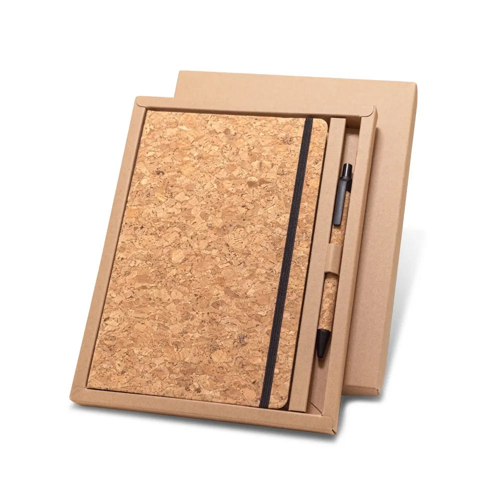 FREUD II. Conjunto de bloco de notas e esferográfica em cortiça