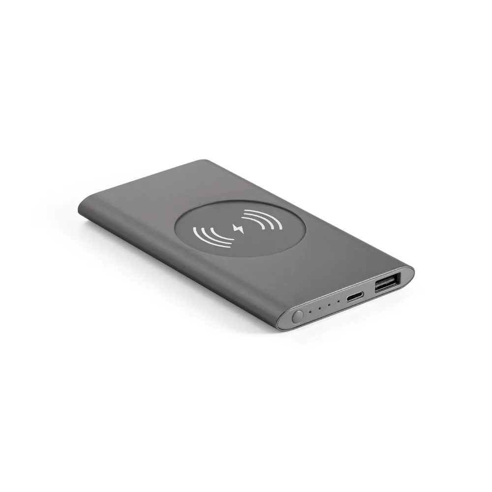 CASSINI 4'0. Bateria portátil com carregador por indução em alumínio 100% reciclado (4'000 mAh)