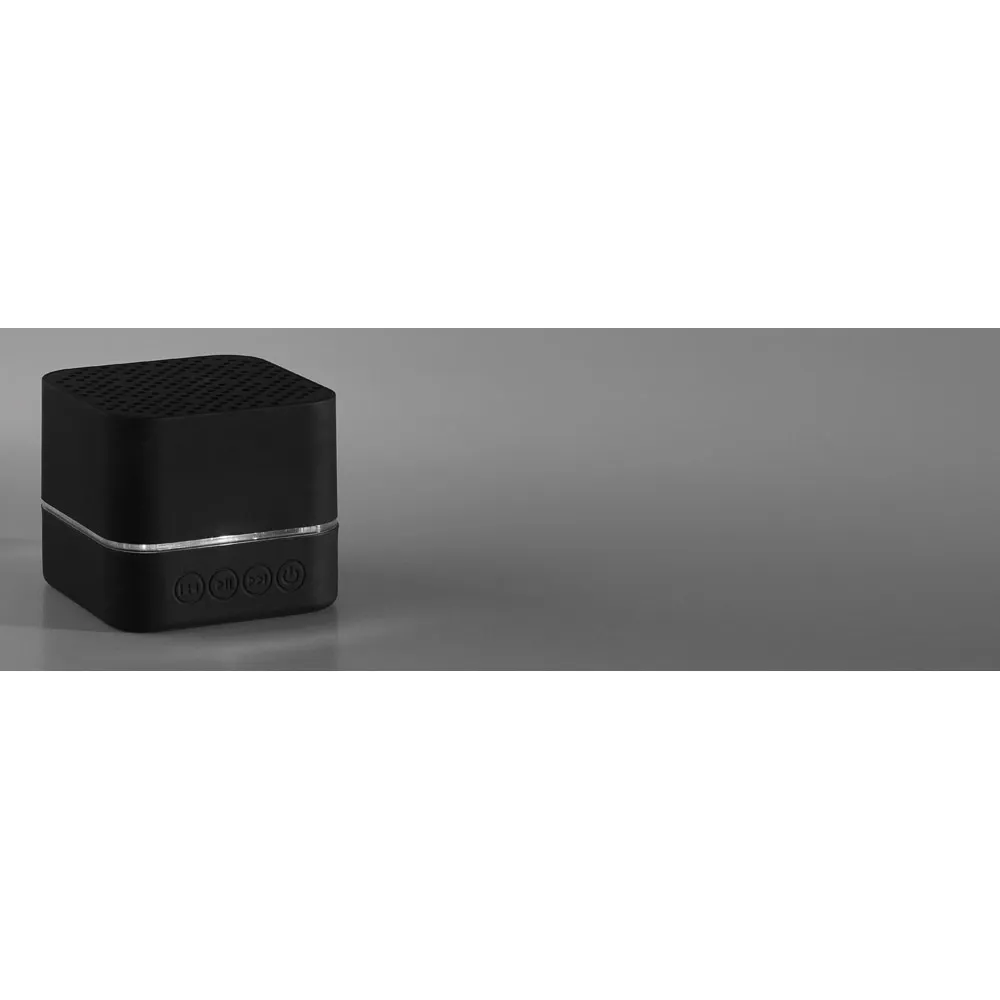 EDISON BK. Caixa de som em ABS com luz LED interior e autonomia de 2h