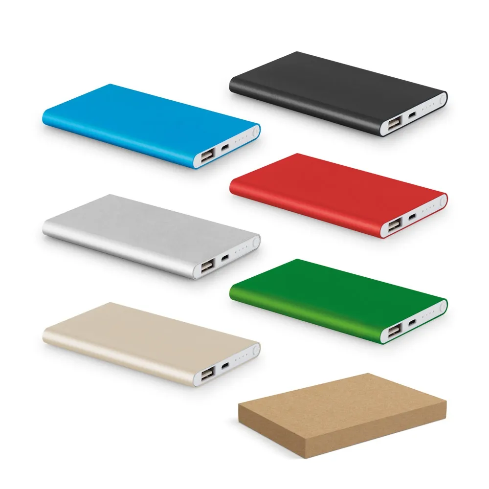 COULOMB 4 0. Bateria portátil slim em alumínio 4 000 mAh