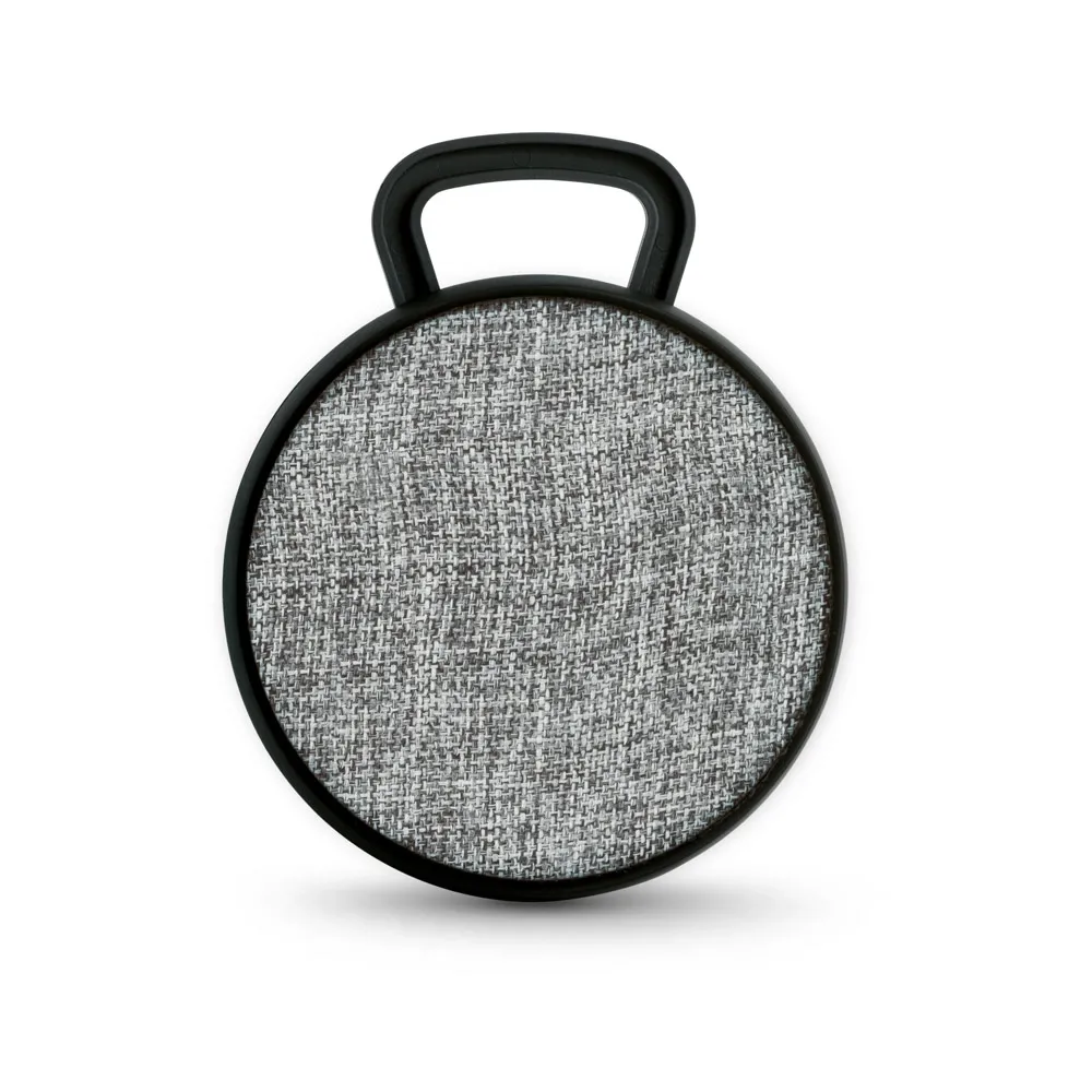 ECCLUS. Caixa de som em ABS e tecido em poliéster com microfone e autonomia de 3h