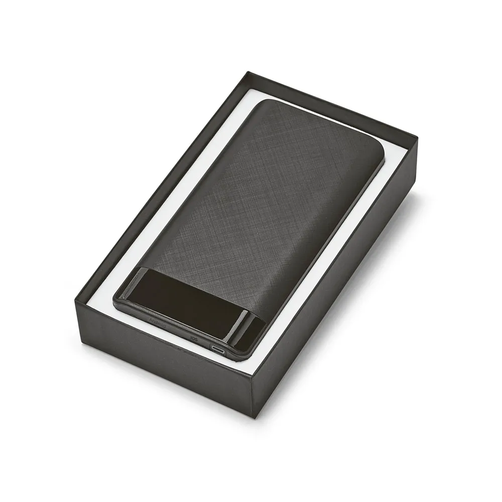 RAMAN BK. Bateria portátil em ABS com LED 16 000 nAh
