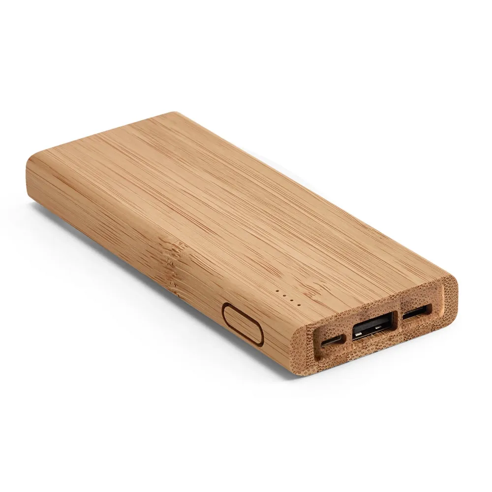 KOHN 5 0. Bateria portátil em bambu com bateria de lítio 5 000 mAh