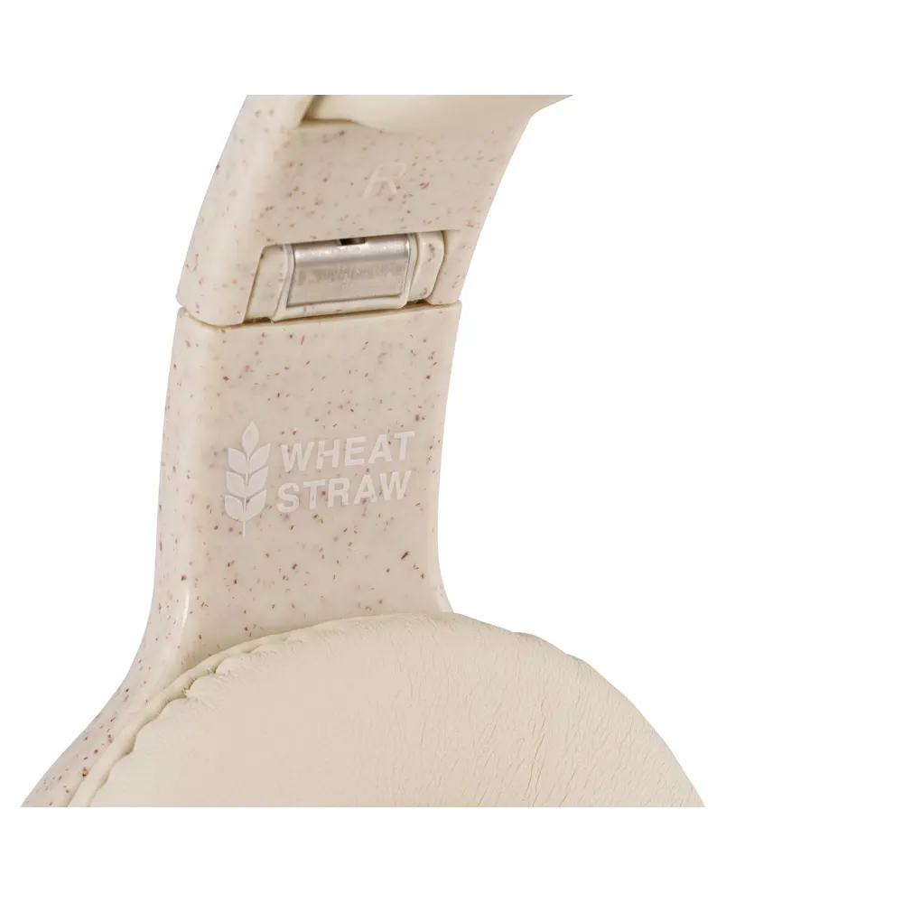 MARCONI. Fones de ouvido wireless dobráveis em fibra de palha de trigo e ABS com autonomia de 13h