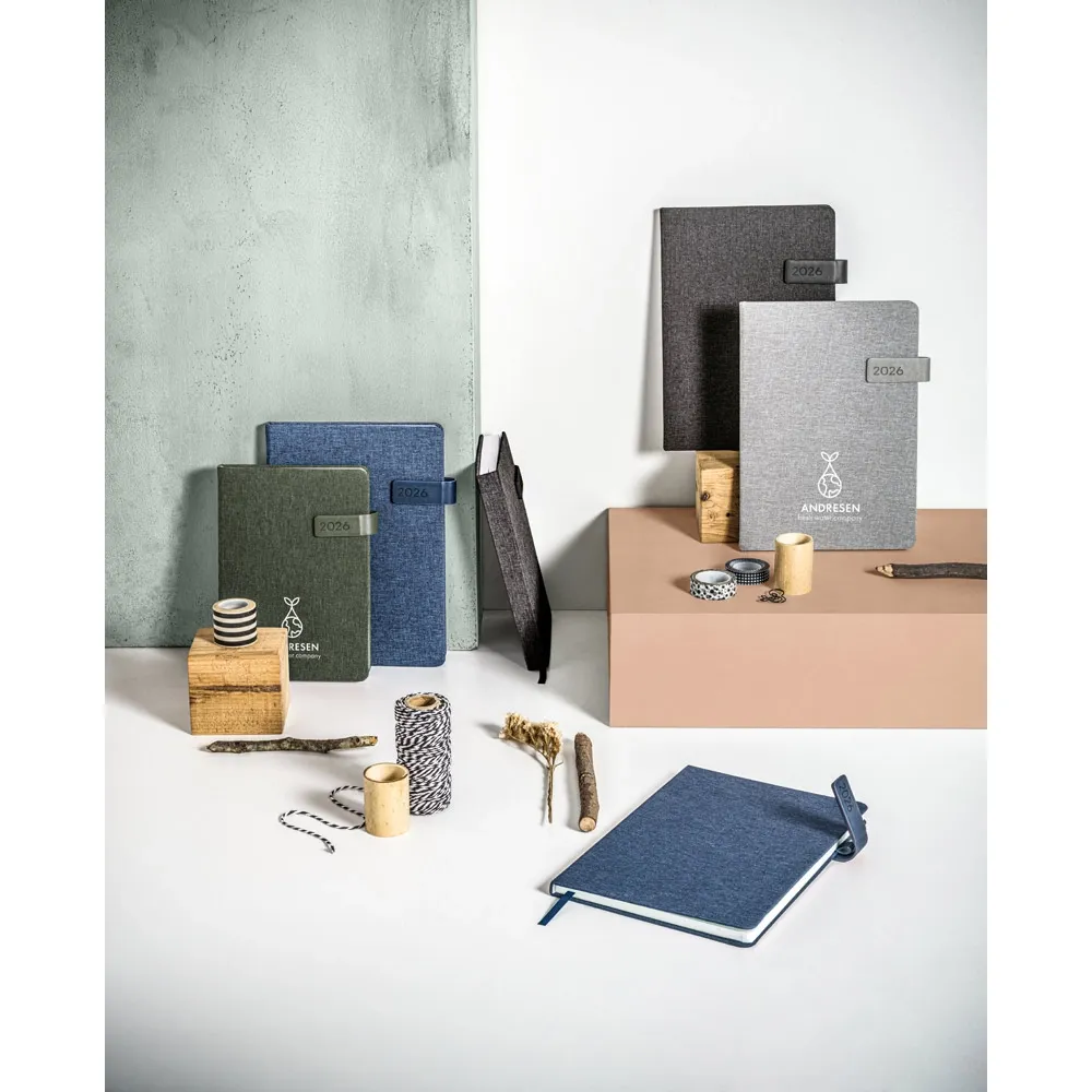 ANDRESEN A5. Agenda em PET reciclado (100% rPET)