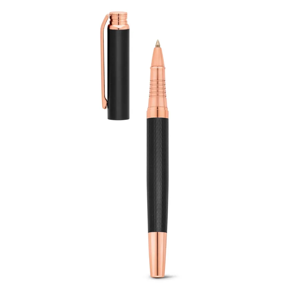 BLAZON. Roller em metal com escrita em preto