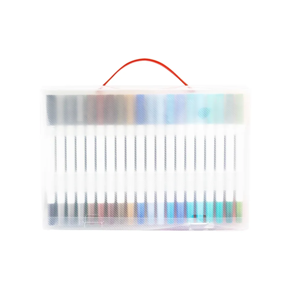 Kit Canetinhas Ponta Dupla Com 60 Cores