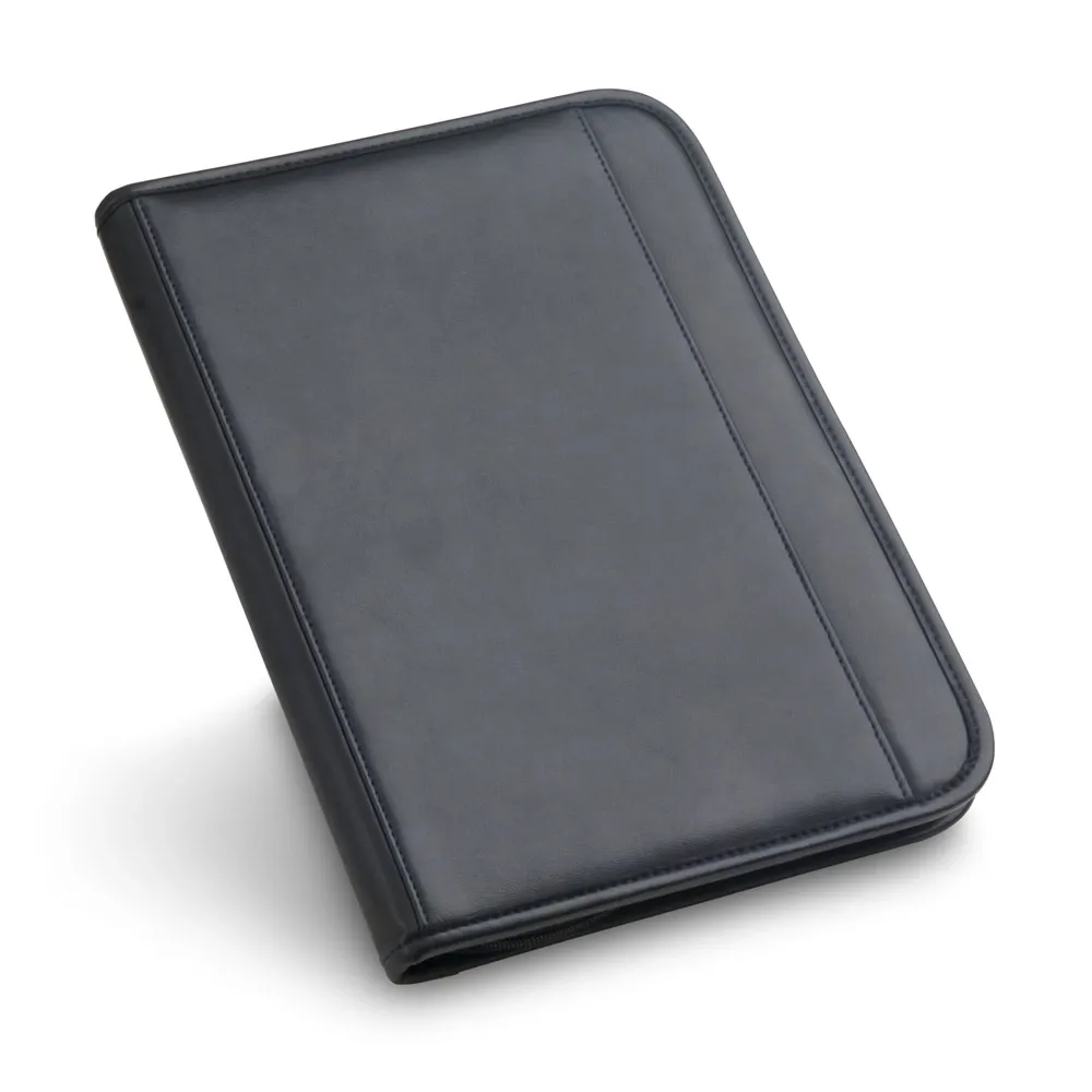 BIELO. Pasta A4 em c.sintético com bolso frontal e fecho com páginas pautadas