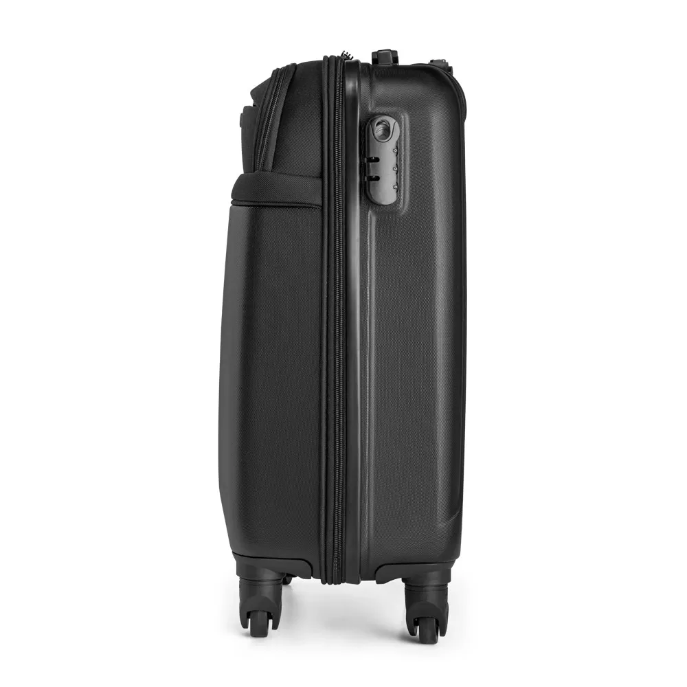 COIMBRA. Mala de viagem executivo em ABS e 600D com 4 rodas duplas giratórias 33 L