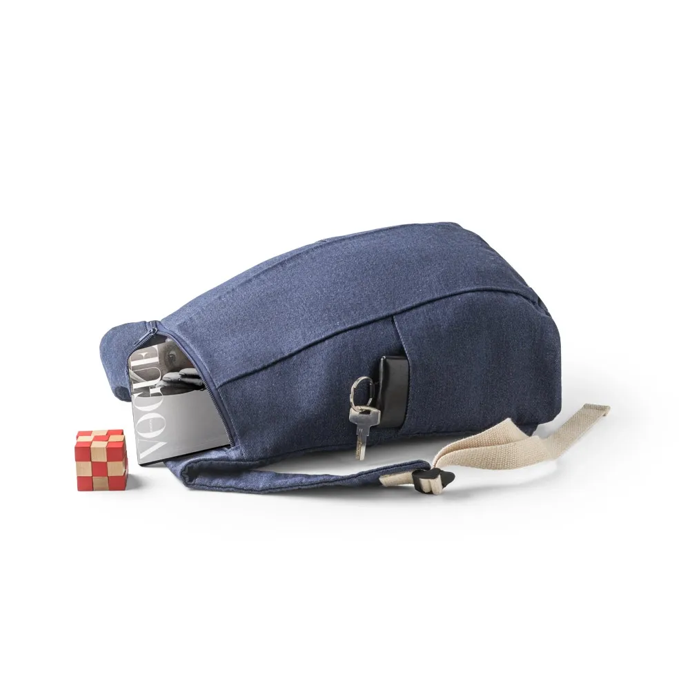 DENIM BPACK. Mochila casual em denim reciclado (300 g/m²)