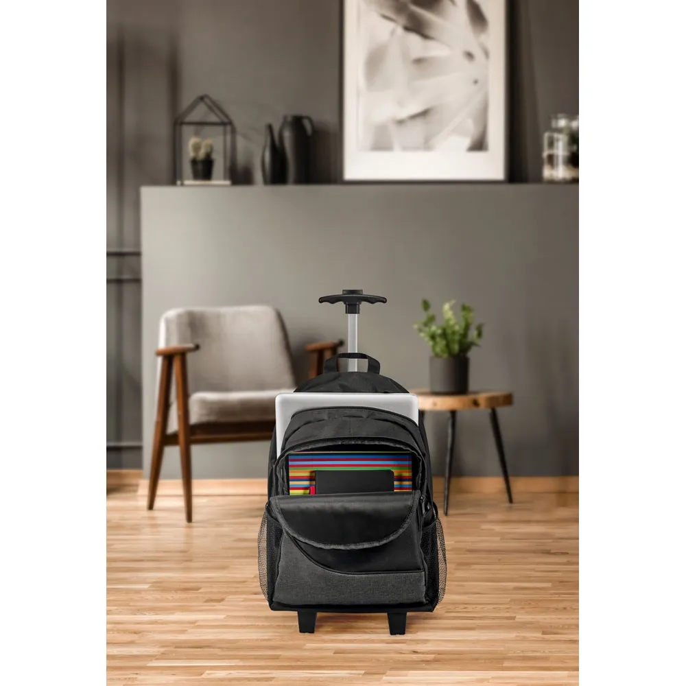 CARDIFF. Mochila trolley para notebook 15 6   em 300D