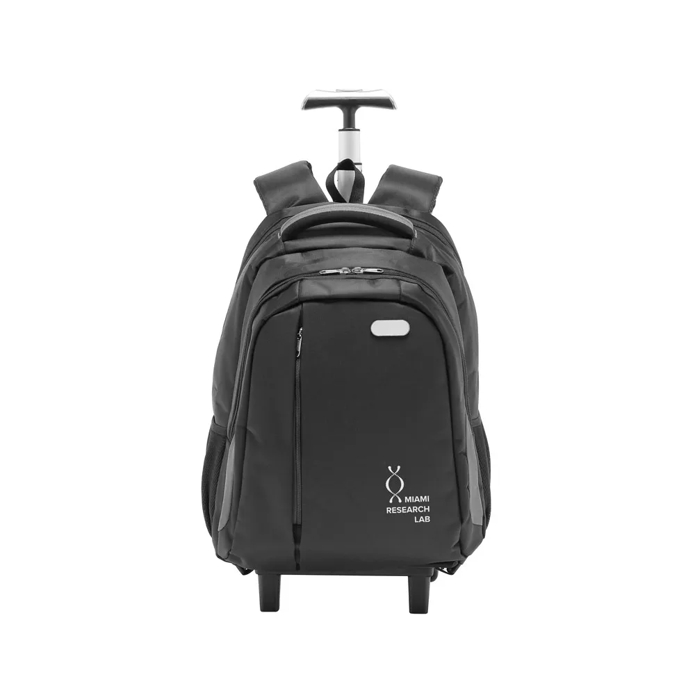 MIAMI. Mochila trolley para notebook 17   em Nylon 999 impermeável com 2 rodas e sistema de proteção integrado 30 L