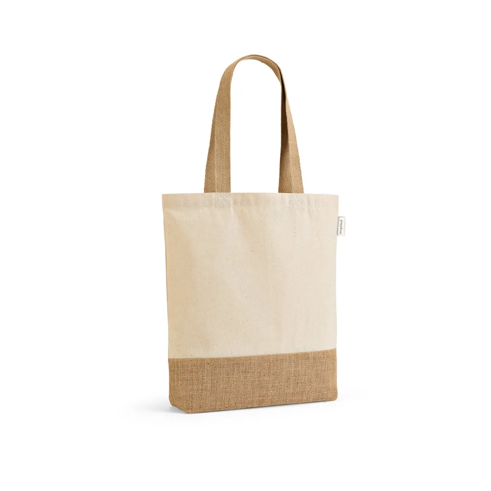 MALDIVAS. Sacola em 70% algodão reciclado e 30% poliéster reciclado (180 g/m²) com base em juta-92345