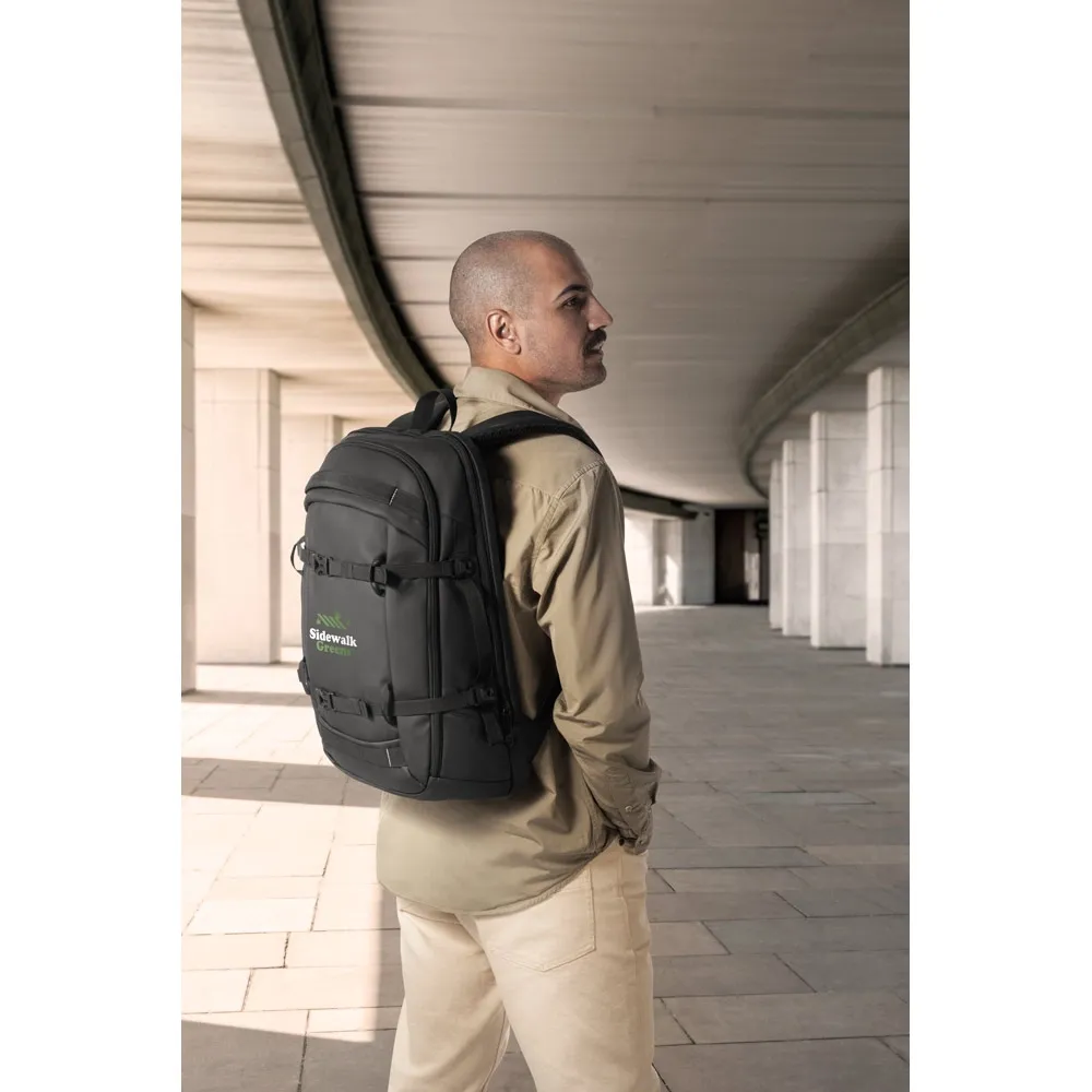 KAMPALA. Mochila para notebook em 900D poliéster reciclado de alta densidade com revestimento resistente à agua 17 3 