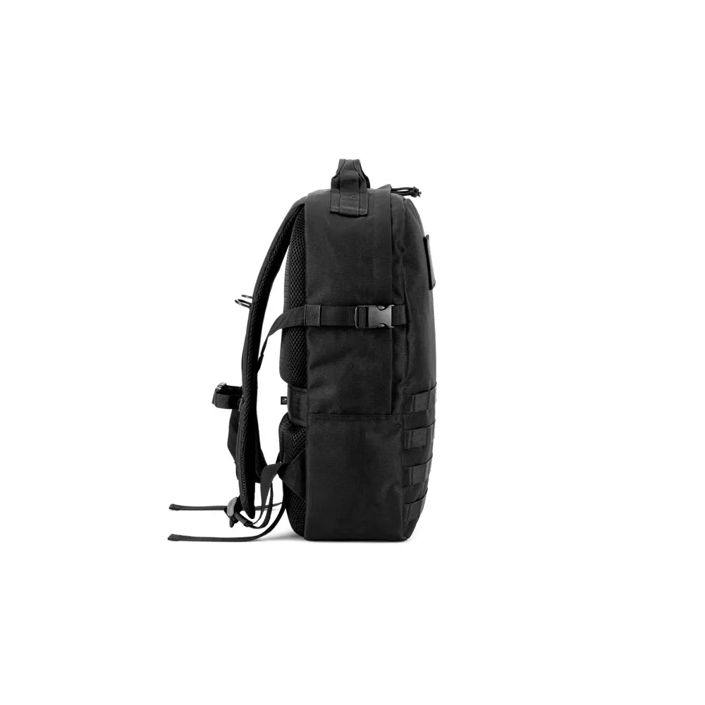 EDINBURGH BPACK. Mochila estilo militar em poliéster reciclado 600D, de alta densidade, com bolso para notebook 17 3  21 L