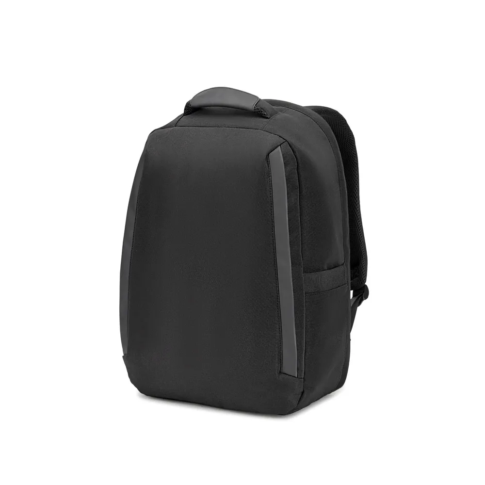 YANGON BPACK. Mochila antirroubo, em poliéster reciclado 600D twill, resistente à água, e bolso para notebook 17 3  20 L