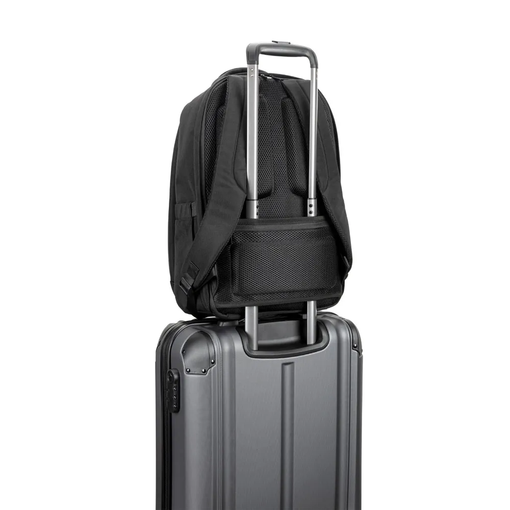 YANGON BPACK. Mochila antirroubo, em poliéster reciclado 600D twill, resistente à água, e bolso para notebook 17 3  20 L