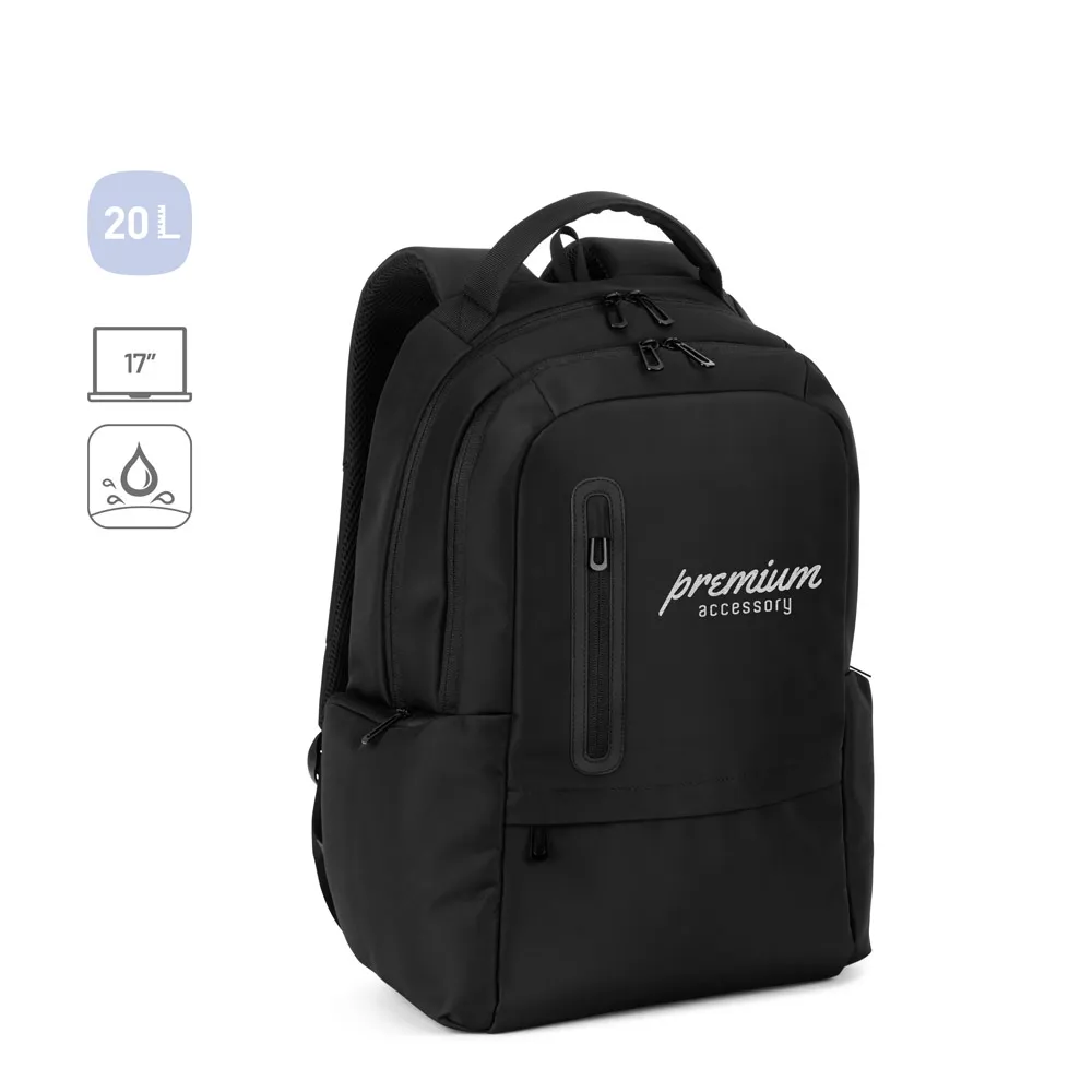 BOSTON SOLID. Mochila para notebook (17 ) em nylon 150D com 2 compartimentos acolchoados-92530